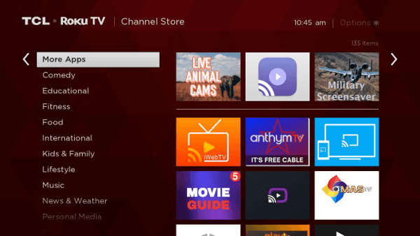 install omi mirror for roku channel in channel store